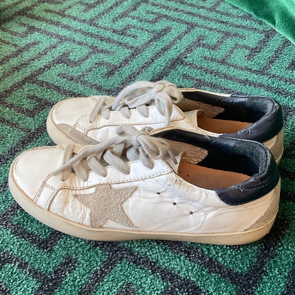 White and Black Star Sneakers